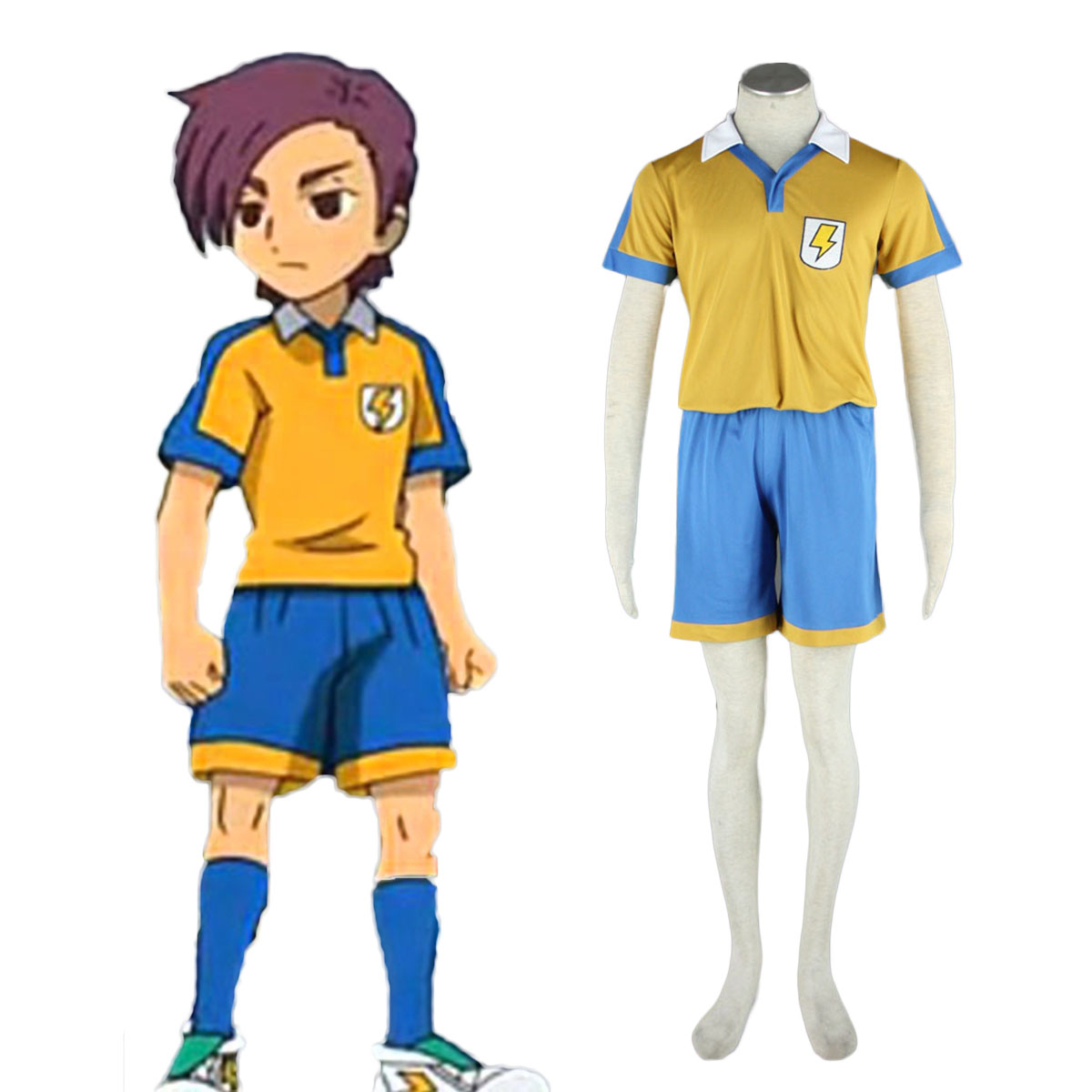 Inazuma Eleven Raimon Sommer Soccer Jersey 2 Cosplay Kostumer Danmark Butik
