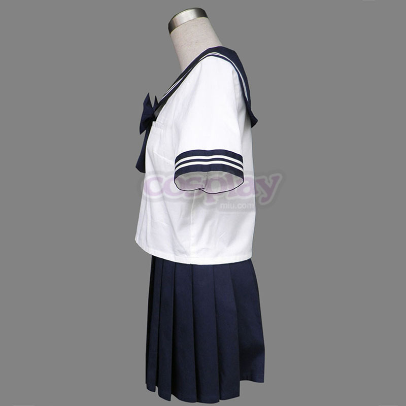 Royal Blå Short Sleeves Sailor Uniformer 8 Cosplay Kostumer Danmark Butik