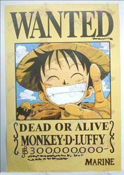 42 * 29 Luffy ønskede prægede plakat (fotos)