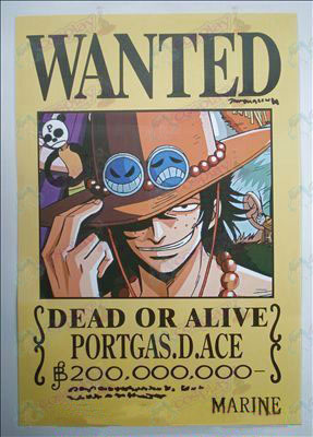 42 * 29 Fire Fist Ace warrant prægede plakater (fotos)