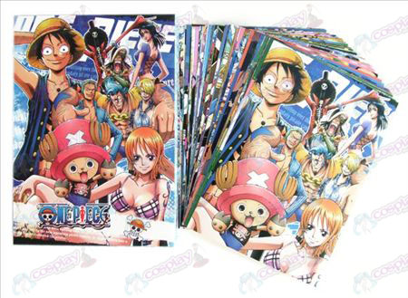 One Piece Tilbehør Postkort + card 1