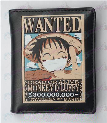 One Piece Tilbehør Wanted Luffy Leather Wallet (Jane)