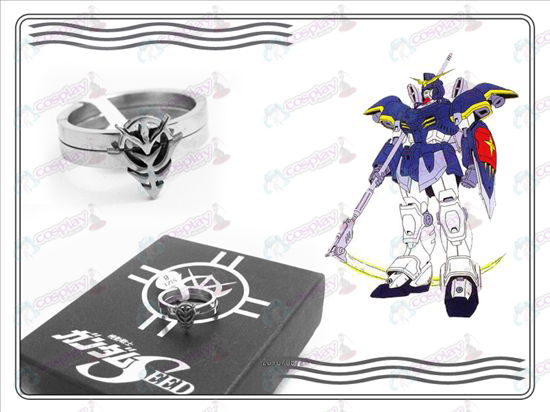 Gundam Tilbehør logo rustfrit stål par ringe
