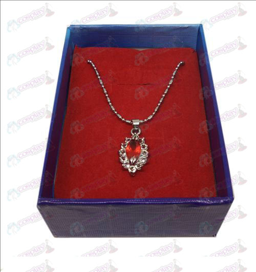 D boxed Black Butler tilbehør diamant halskæde (Rød)