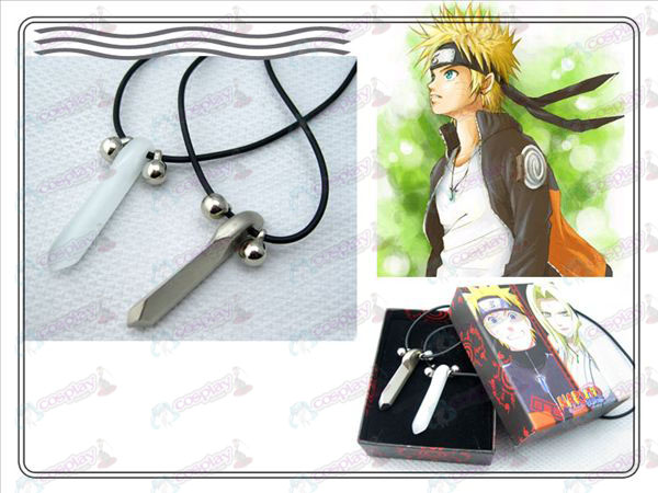 Naruto Naruto Yugen par halskæde (hvid + Asiatisk sølv)