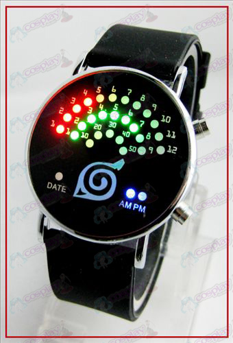 Farverige korean fan LED ure - Konoha