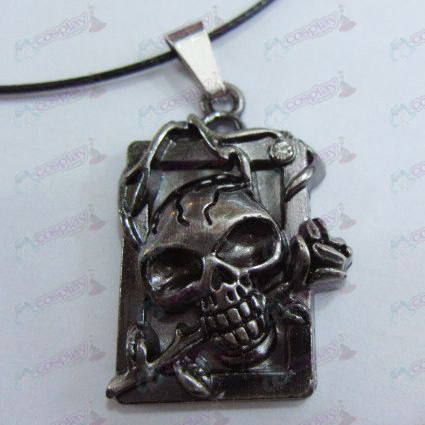 Death Note Tilbehør party licens dimensionelle kranium pandebånd bore stål kæde (antikke sølv)