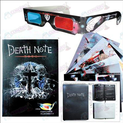 Death Note Tilbehør postkort præsentere +8 +3 D ​​チ 6 ㄴ 7 チ 6 ㄴ 7glasses 3D ark