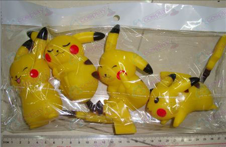 4 modeller Pikachu (krop 11cm, hale 7CM)