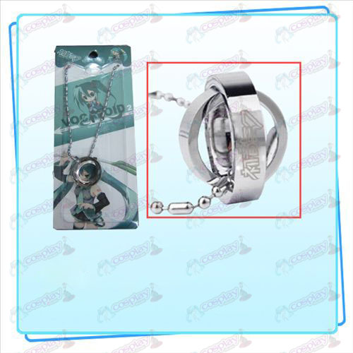 Hatsune dobbelt ring halskæde (kort)