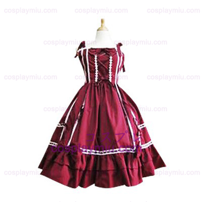 Bow Decoration Crocheted Lace Trimmed Lolita Cosplay Kjoler