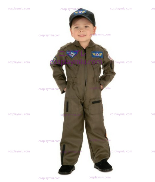Kid Air Force Fighter Pilot Top Gun Halloween Kostumer