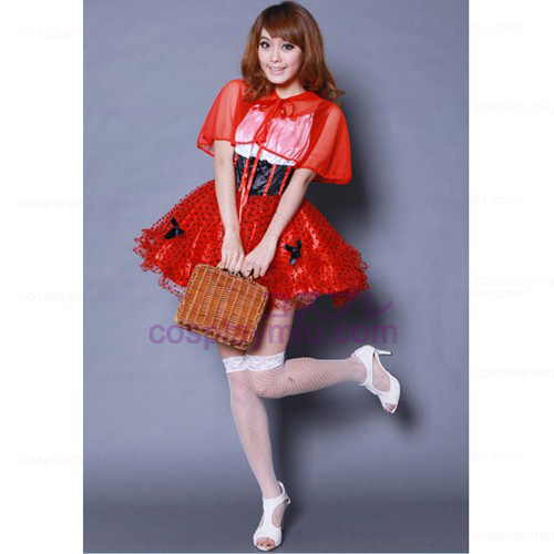 Red Pompon Veil Skirt Maid Kostumer