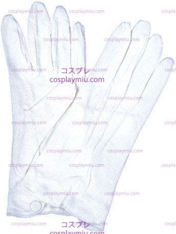 Gloves Cotton W/Snap,Hvid 1S