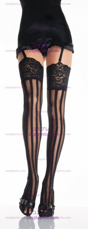 Thi Hi Sheer Sort Stockings with Opaque Stripes