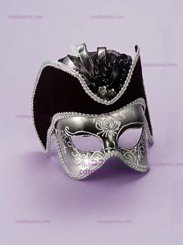 Silver Venetian Maske