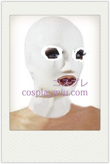 Pure White Female Latex maske med åbne øjne og mund