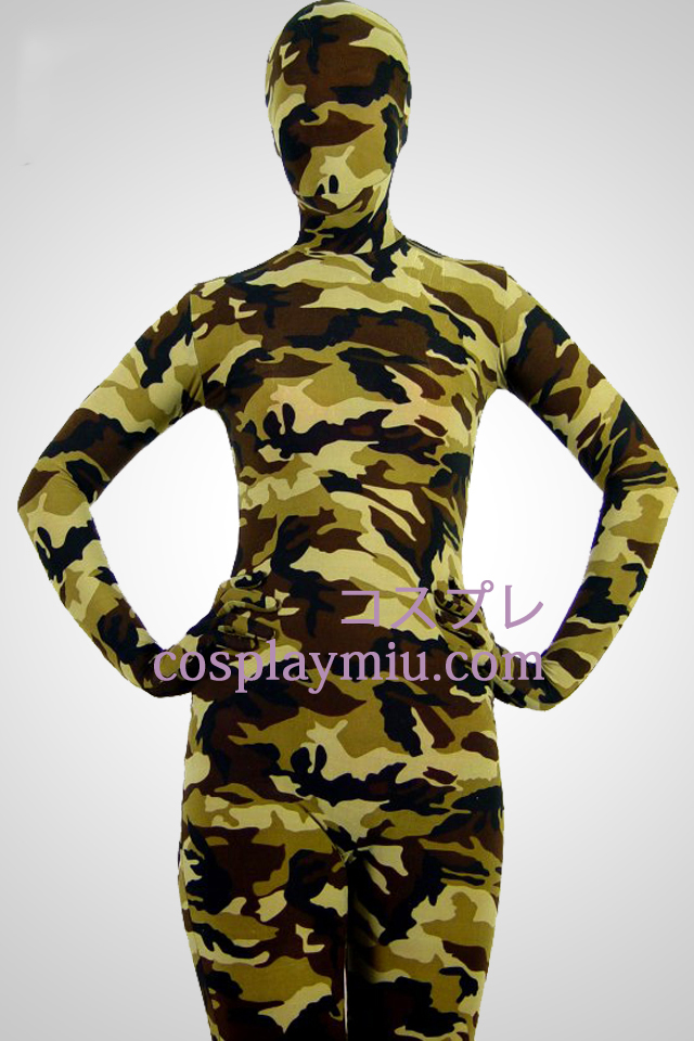 Desert Kamouflage Partten Spandex Zentai Suit B