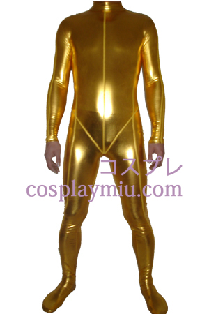 Guld Shiny Metallic Zentai Suit