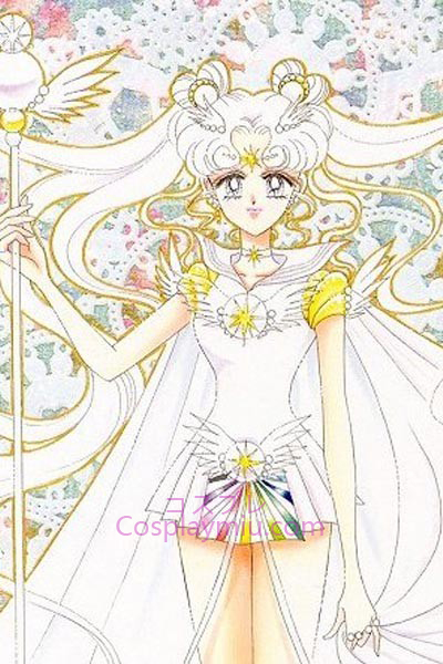 Sailor Moon Tsukino Usagi Sailor Moon Silver Long Cosplay paryk