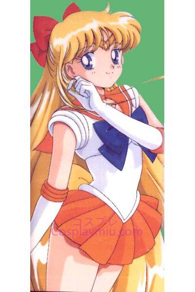Sailor Moon Aino Minako Sailor Venus Long Cosplay paryk