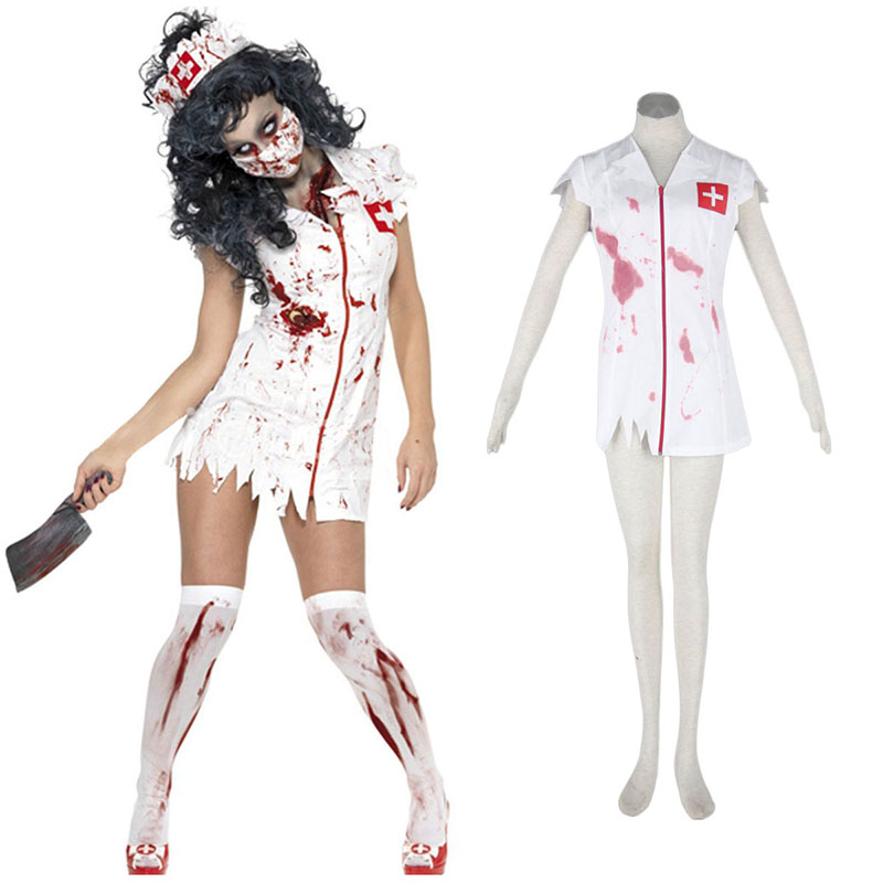 Halloween Kultur Zombie Burst Blood Sygeplejersker 1 Cosplay Kostumer Danmark Butik