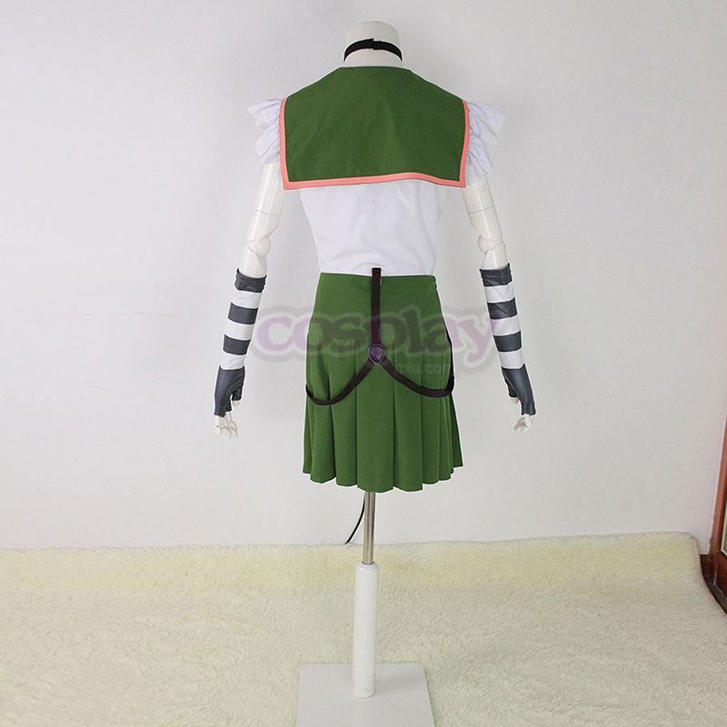 School-Live! Ebisuzawa Kurumi 1 Green Sailor Cosplay Kostumer Danmark Butik