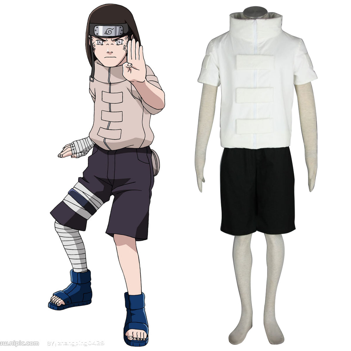 Naruto Hyūga Neji 1 Cosplay Kostumer Danmark Butik