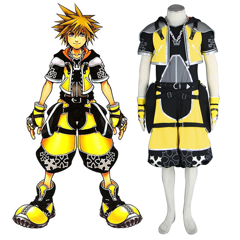 Kingdom Hearts Sora 3 Gul Cosplay Kostumer Danmark Butik