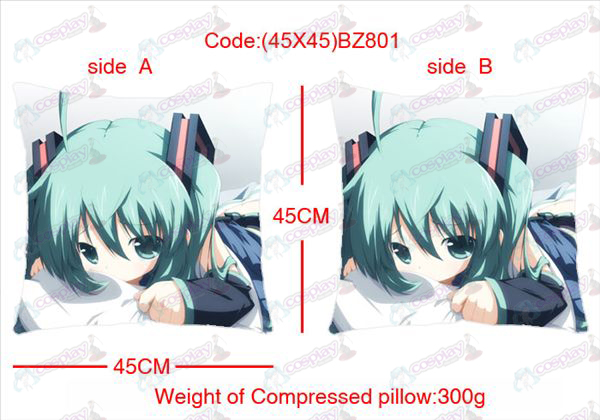 (45X45) BZ801-Hatsune Miku Tilbehør Anime sidet firkantet pude