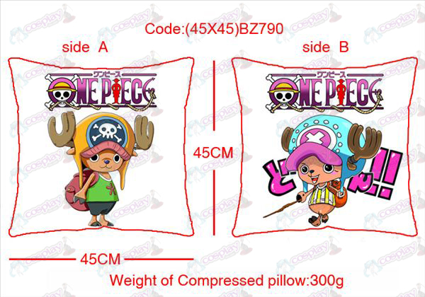 (45X45) BZ790-One Piece Tilbehør Anime sidet firkantet pude