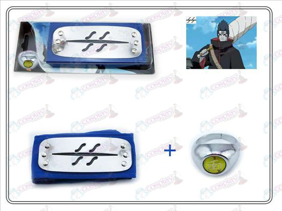 Naruto rebel tåge blå pandebånd + Nan Zi Ring Collectors Edition