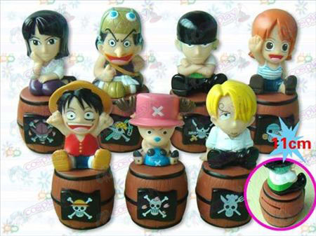 One Piece Tilbehør sidder tønde piggy dukke (7)
