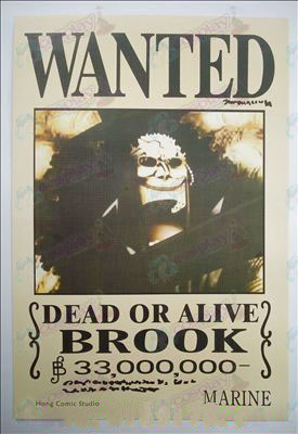 42 * 29One Piece Tilbehør Brook warrant prægede plakater (fotos)
