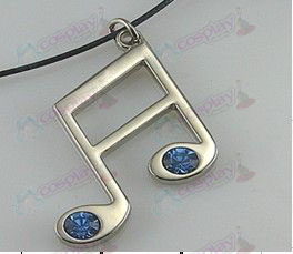 Hatsune note 2 blå diamant halskæde