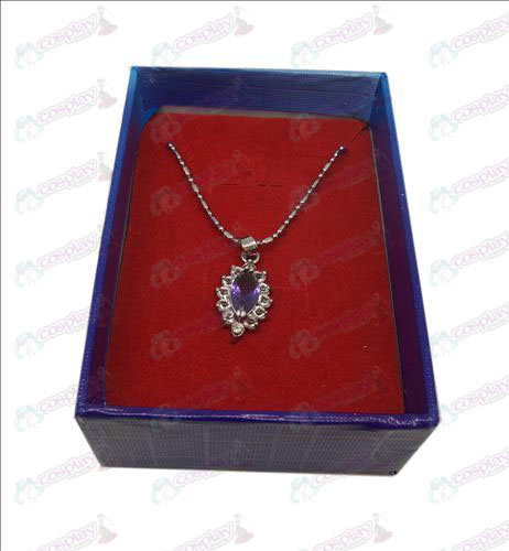D boxed Black Butler tilbehør diamant halskæde (Purple)