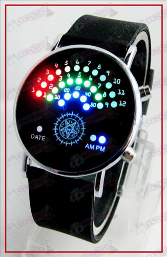Farverige koreanske fan LED ure - Sort Butler Tilbehør