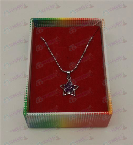 Lucky Star tilbehør diamant halskæde (Purple)
