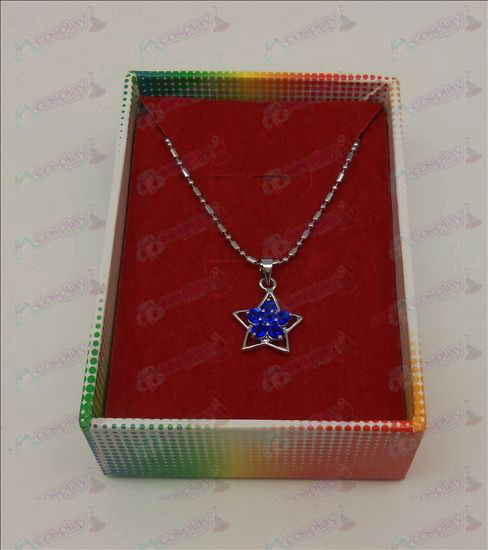Lucky Star tilbehør diamant halskæde (blå)