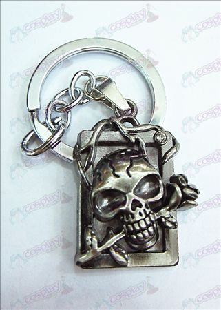 Death Note Tilbehør party licens dimensionelle kraniet pandebånd diamant nøgle ring (antikke sølv