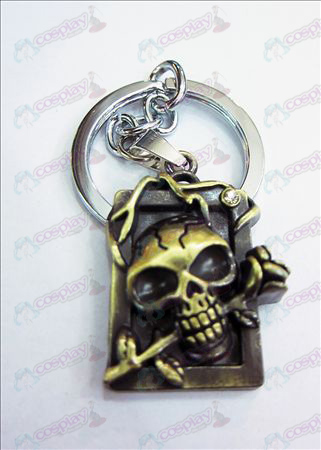 Death Note Tilbehør party licens dimensionelle kraniet pandebånd diamant nøglering (bronze)
