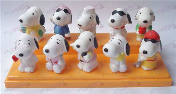 10 Snoopy dukke plastic dam