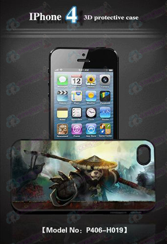 3D mobiltelefon shell Apple 4 - Kung Fu Panda
