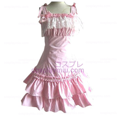 Pink Lace Princess Kjoler Lolita Cosplay Kostumer