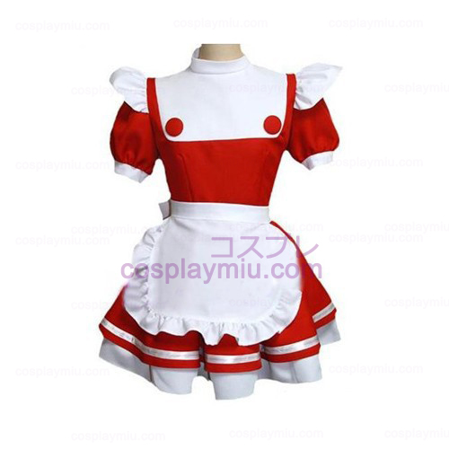 Red-white Maid Uuniform Lolita Cosplay Kostumer