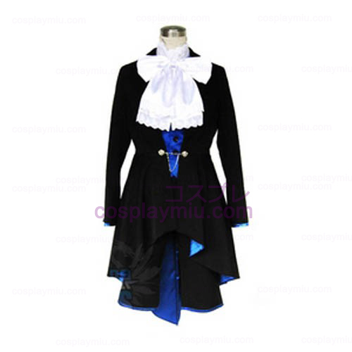 Kuroshitsuji Ciel Phantomhive Sort & Blå Lolita Cosplay Costum