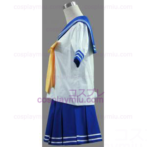 Lucky Star Sakura School Girl Summer School Ensartet Cosplay Kostumer
