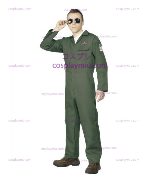 Adult Herres Aviator Topgun Pilot Fancy Kjoler Kostumer