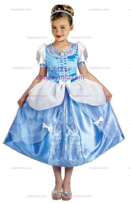 Cinderella Deluxe Barnrens Halloween Kostumer in Size (4-6x)