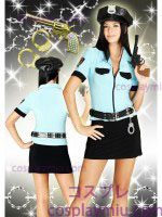 Sexy Miama Nylon Enamel Lady Police Kostumer